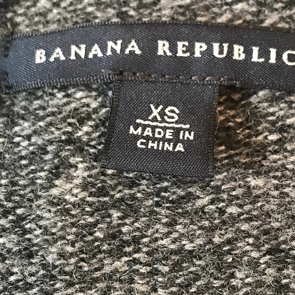 Banana Republic belted open front cardigan black and gray/Wool Cashmere Blend/XS - Picture 3 of 9